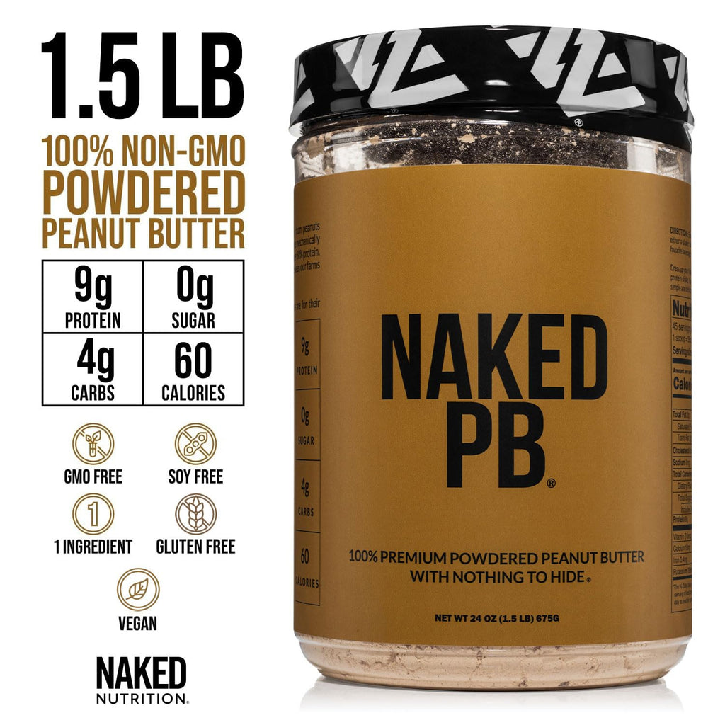 Pea Protein Powder 2LB and Powdered Peanut Butter 1.5LB Vegan Non-GMO Gluten Free H931535