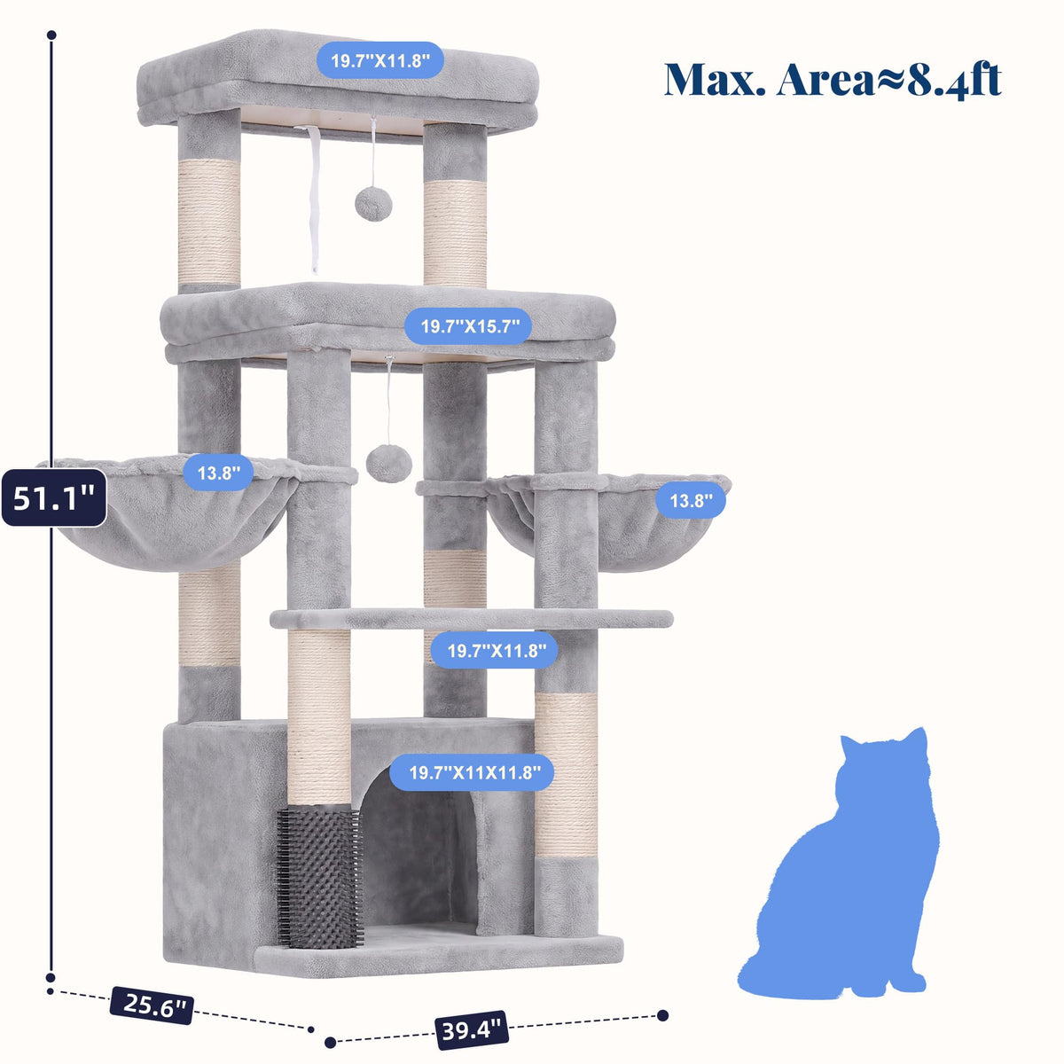 Cat Tree Tower with Extra Large Platform J69858
