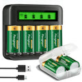 Rechargeable D Batteries with Charger I44624