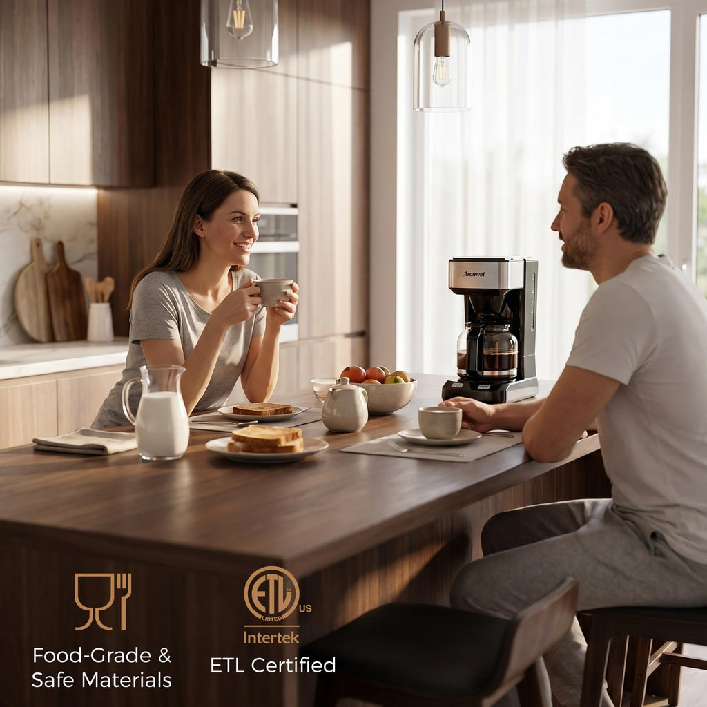 12-Cup Programmable Drip Coffee Maker with Glass Carafe S987