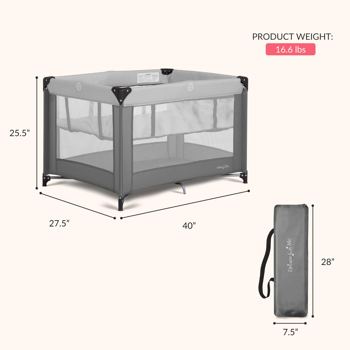 Portable Baby Playard with Bassinet M1020