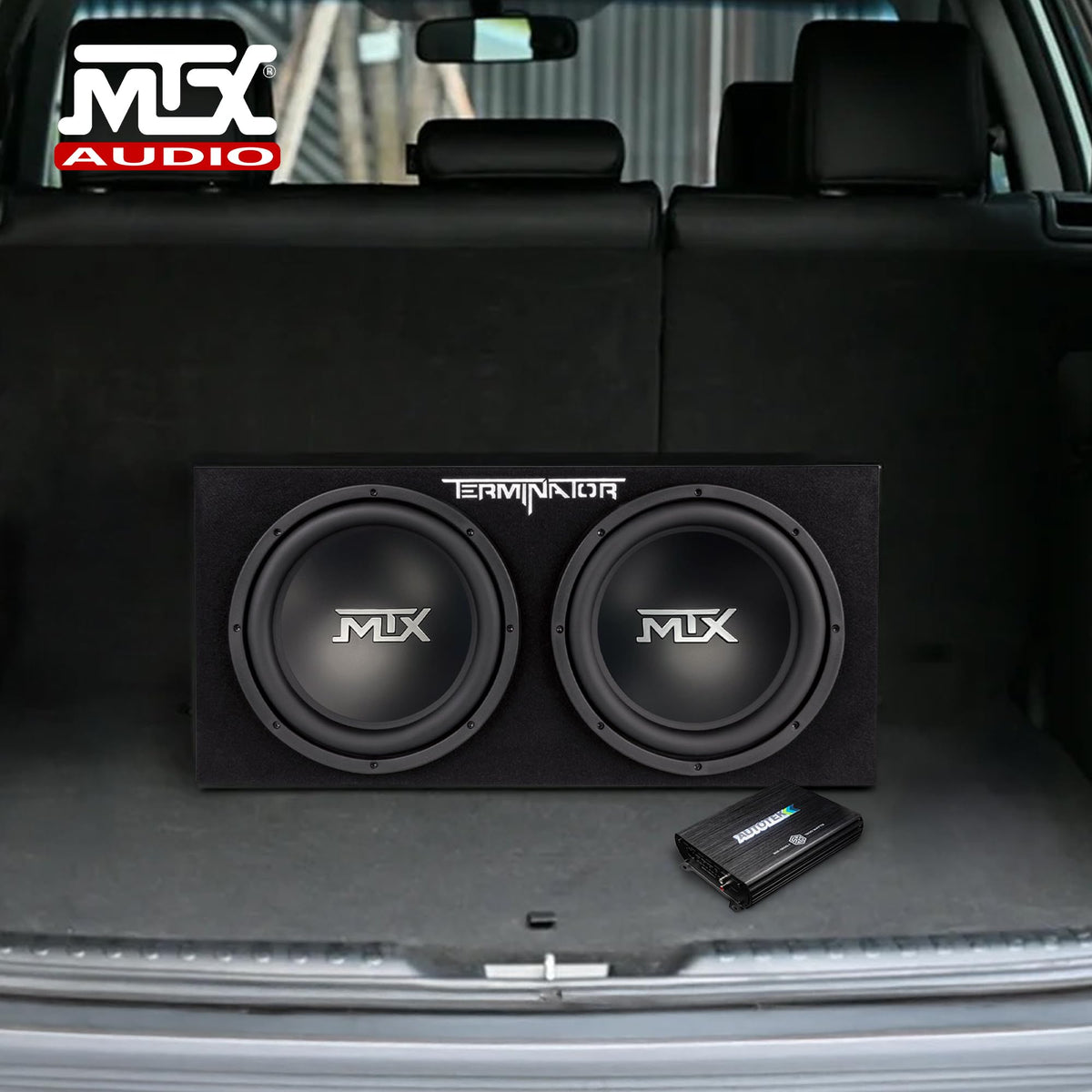 Dual 12" Subwoofer Box, Mono Amp, & Wiring Kit R19276