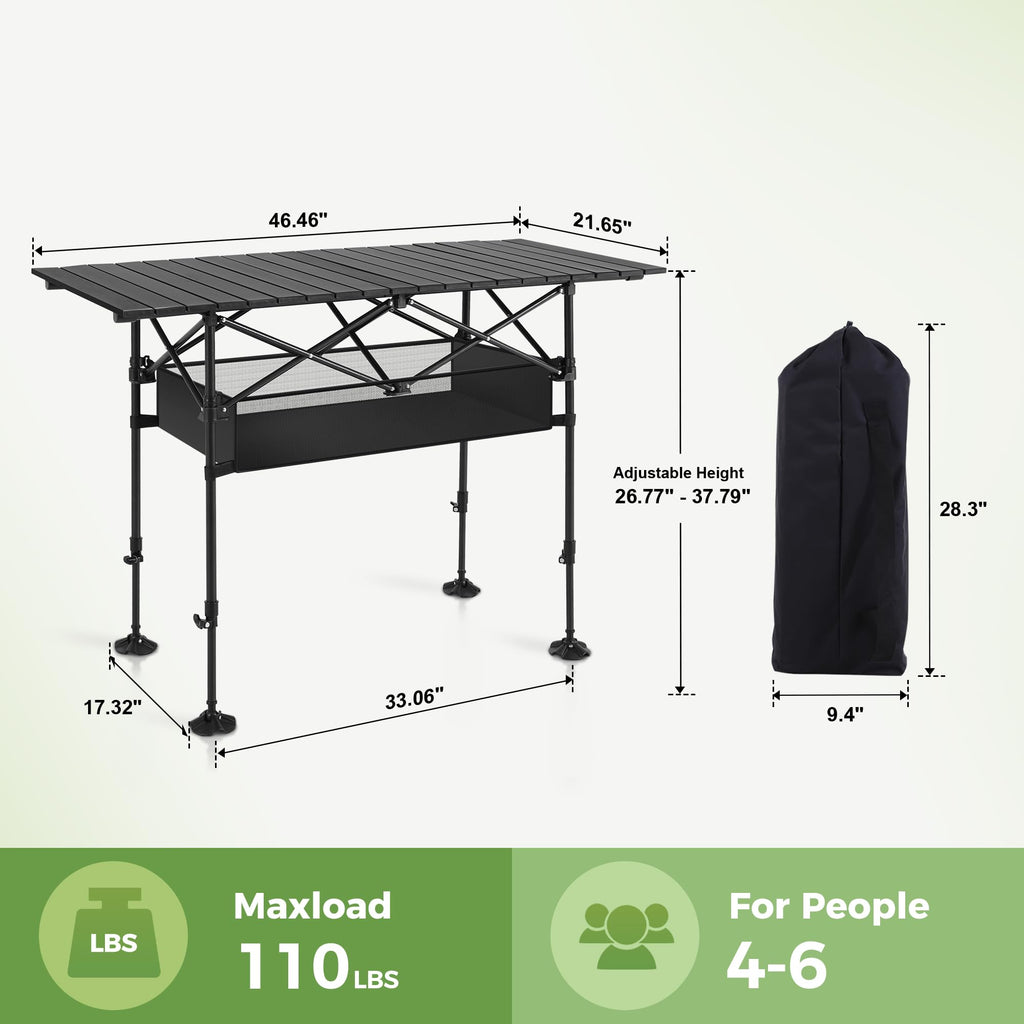 Folding Aluminum Camping Table L8547