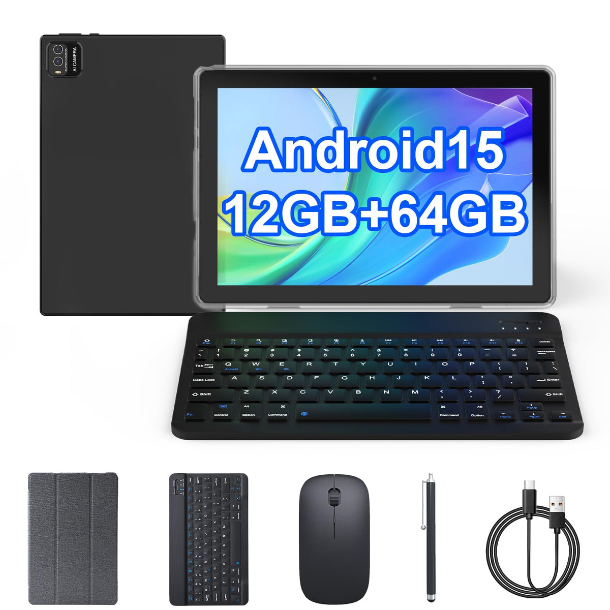 10 inch Tablet 12GB RAM 64GB ROM Black I387505