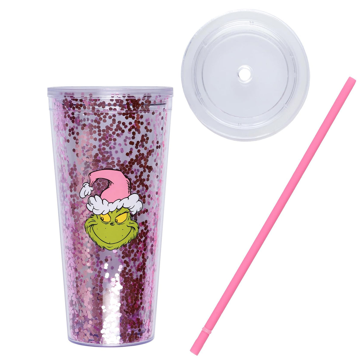 Pink 22 oz Insulated Tumbler with Straw N2209