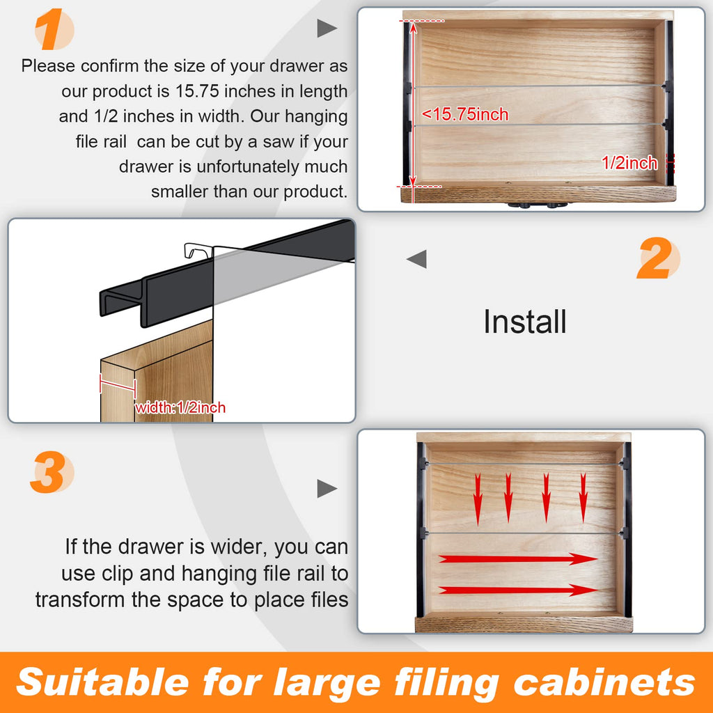 14 Pcs File Cabinet Rails Set Q905
