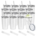 16 Pack Stainless Steel Insulated Tumbler 20oz White Y95209
