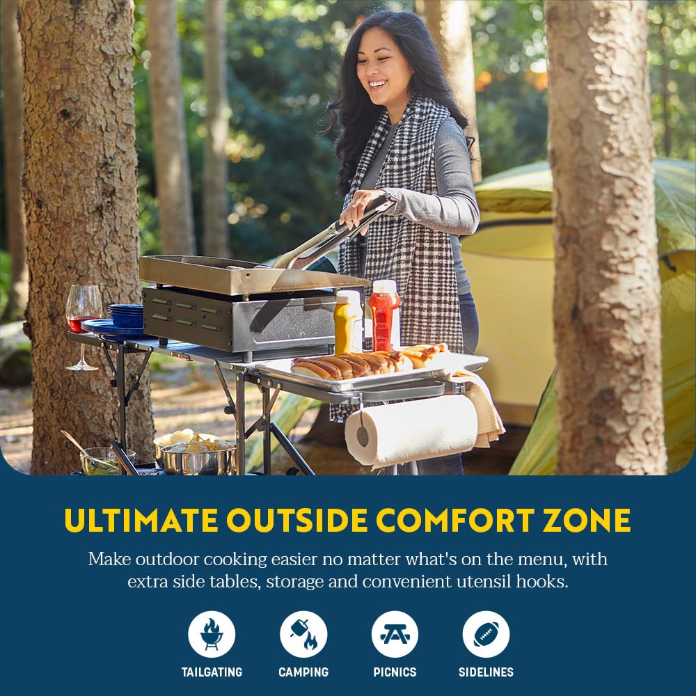 Portable Folding Cook Station with Heat Resistant Tabletop U3745