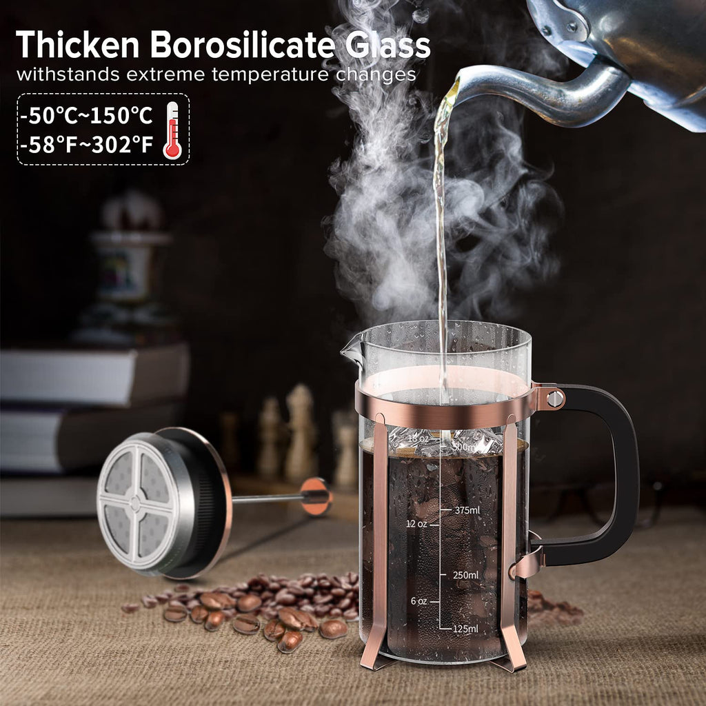 French Press Coffee Maker Borosilicate Glass S94757