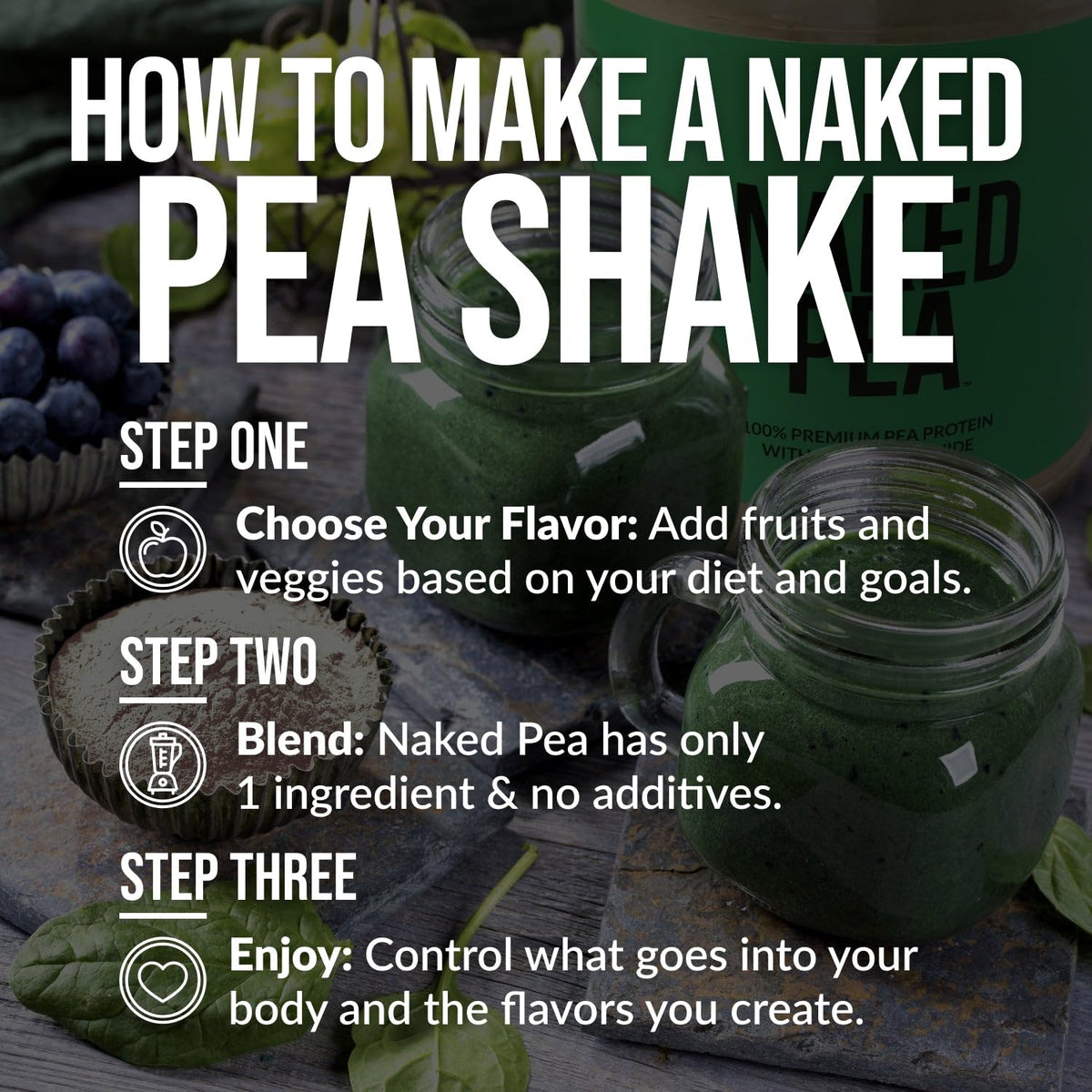 Pea Protein Powder 2LB and Powdered Peanut Butter 1.5LB Vegan Non-GMO Gluten Free H931535