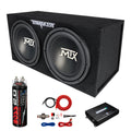 Dual 12" Subwoofer Box, Mono Amp, & Wiring Kit R19276