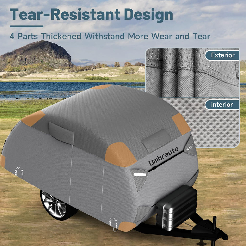 8'-10' 7 Layers Waterproof Travel Trailer Cover D78056