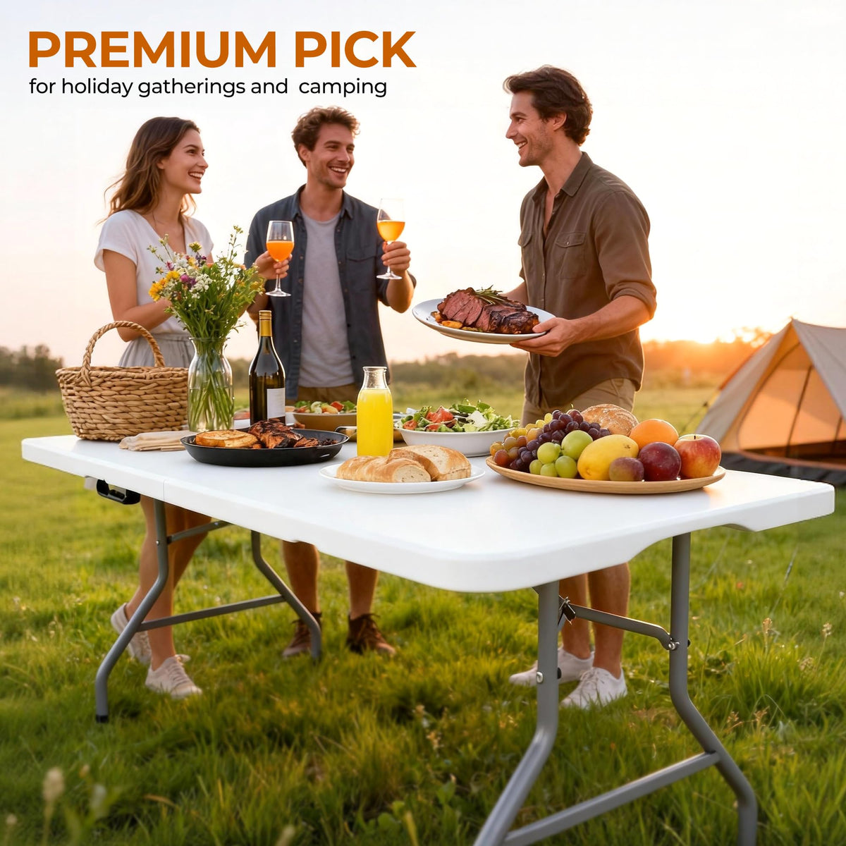 6ft Heavy Duty Folding Table White H517