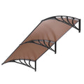Brown Polycarbonate Window Door Awning 38 Inch x 78 Inch T94058