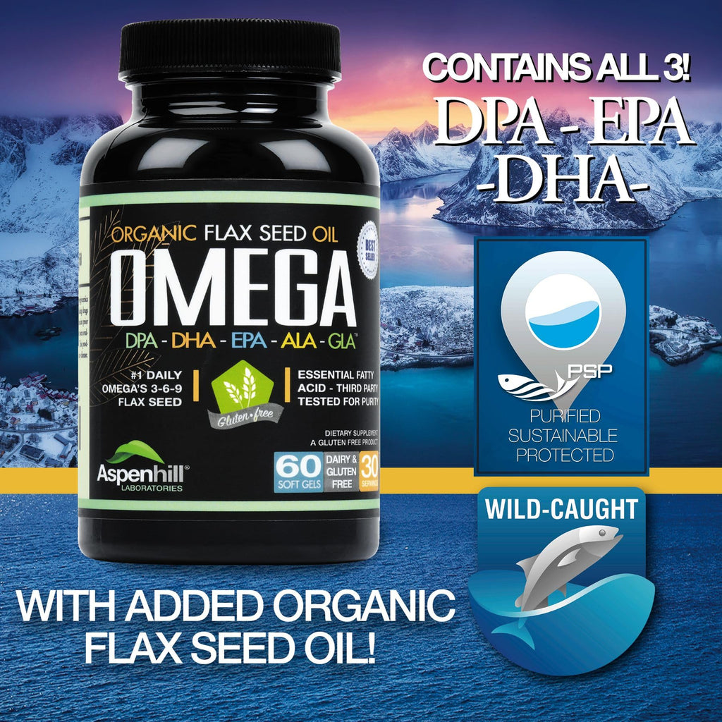 Wild Caught Omega 3 Fish Oil 2400 mg 60 SoftGels R1543