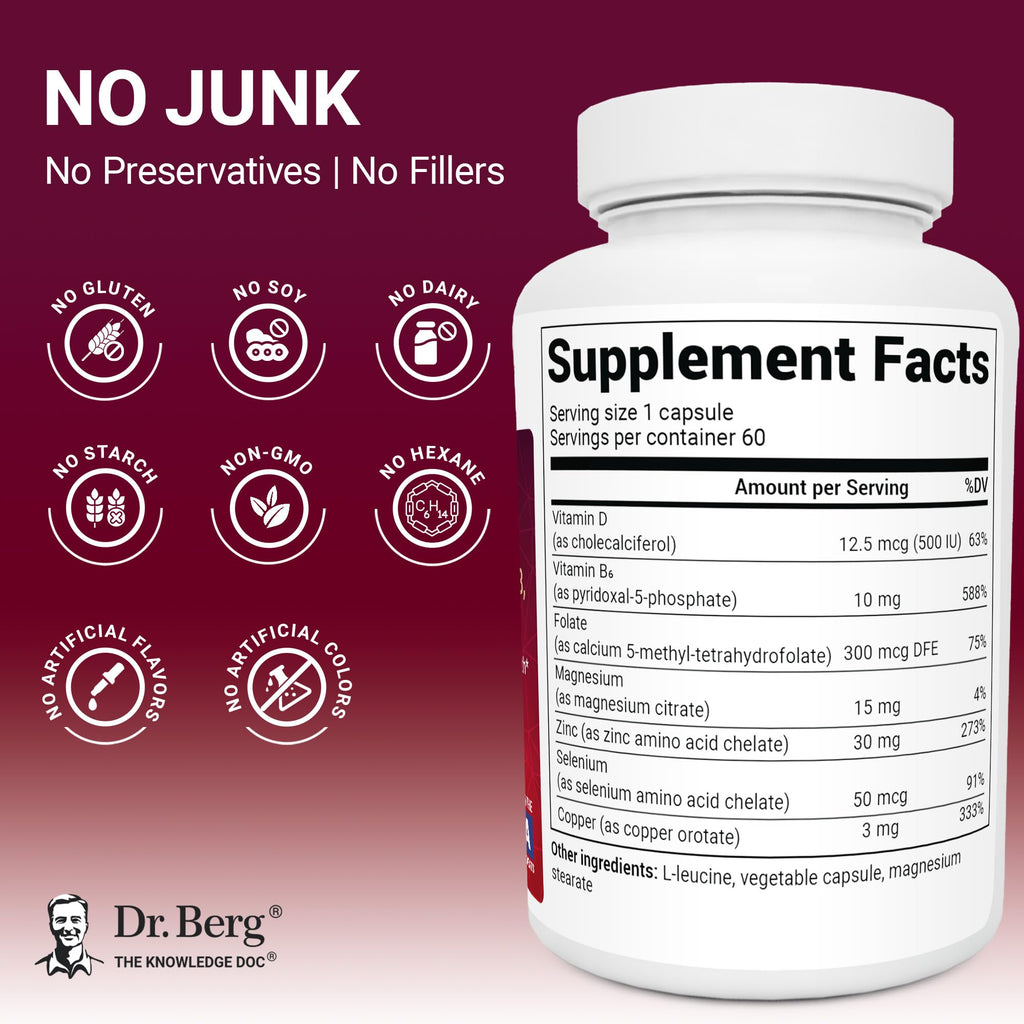 Zinc 30 mg 60 Capsules Chelated with Vitamin D & Selenium U3979