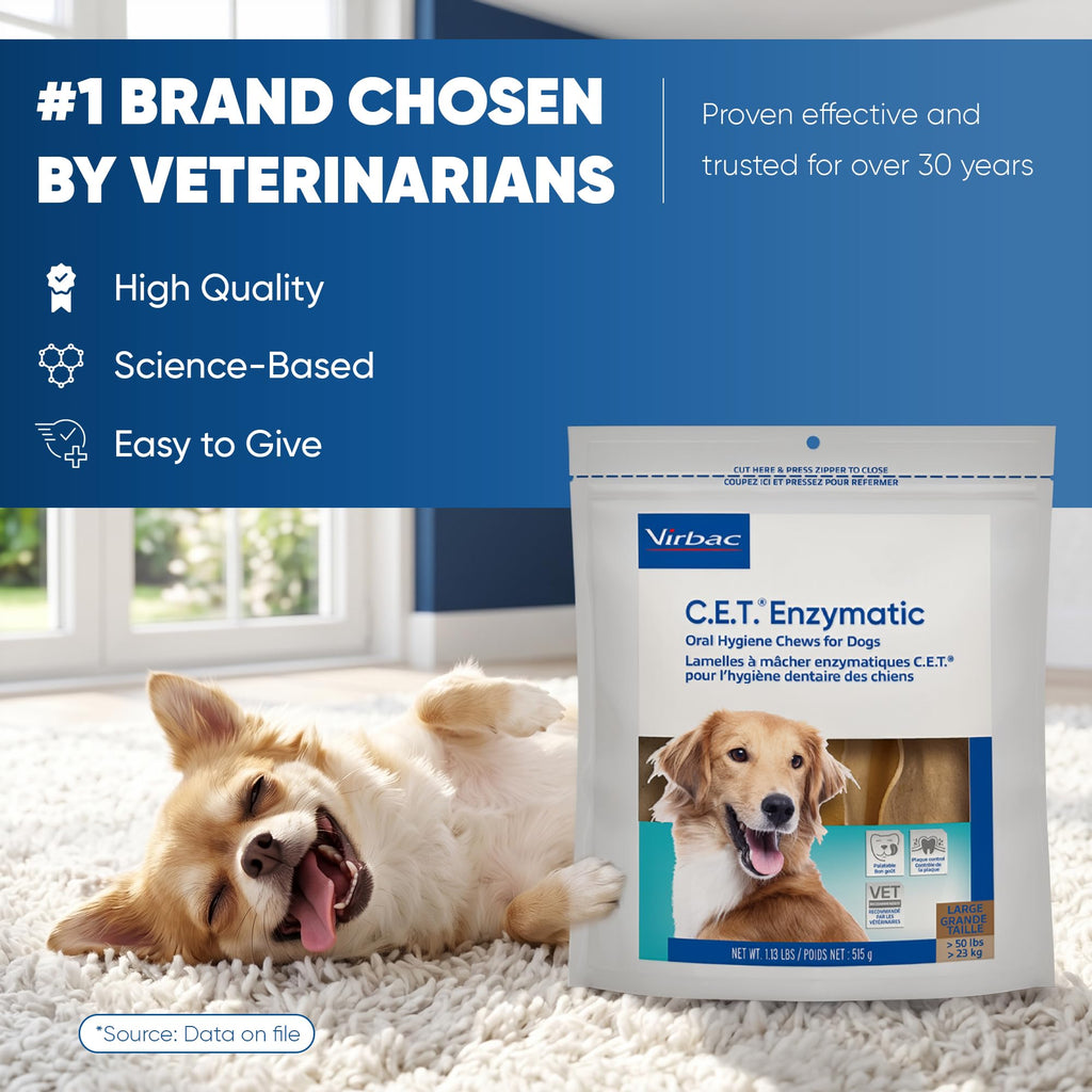 Large Tartar Control Enzymatic Oral Hygiene Chews for Dogs V407