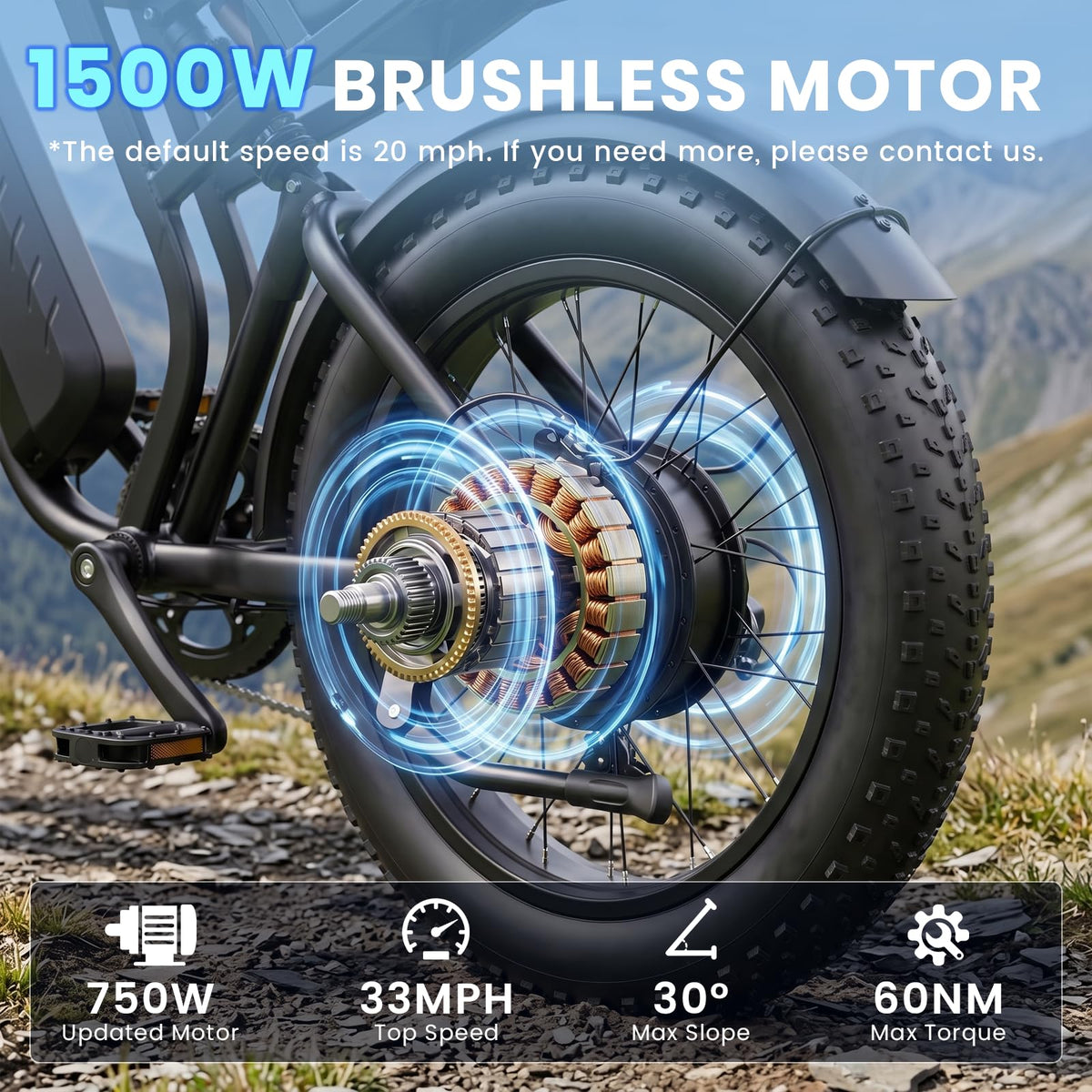 1500W Electric Bike with 48V 15Ah Removable Battery C8939