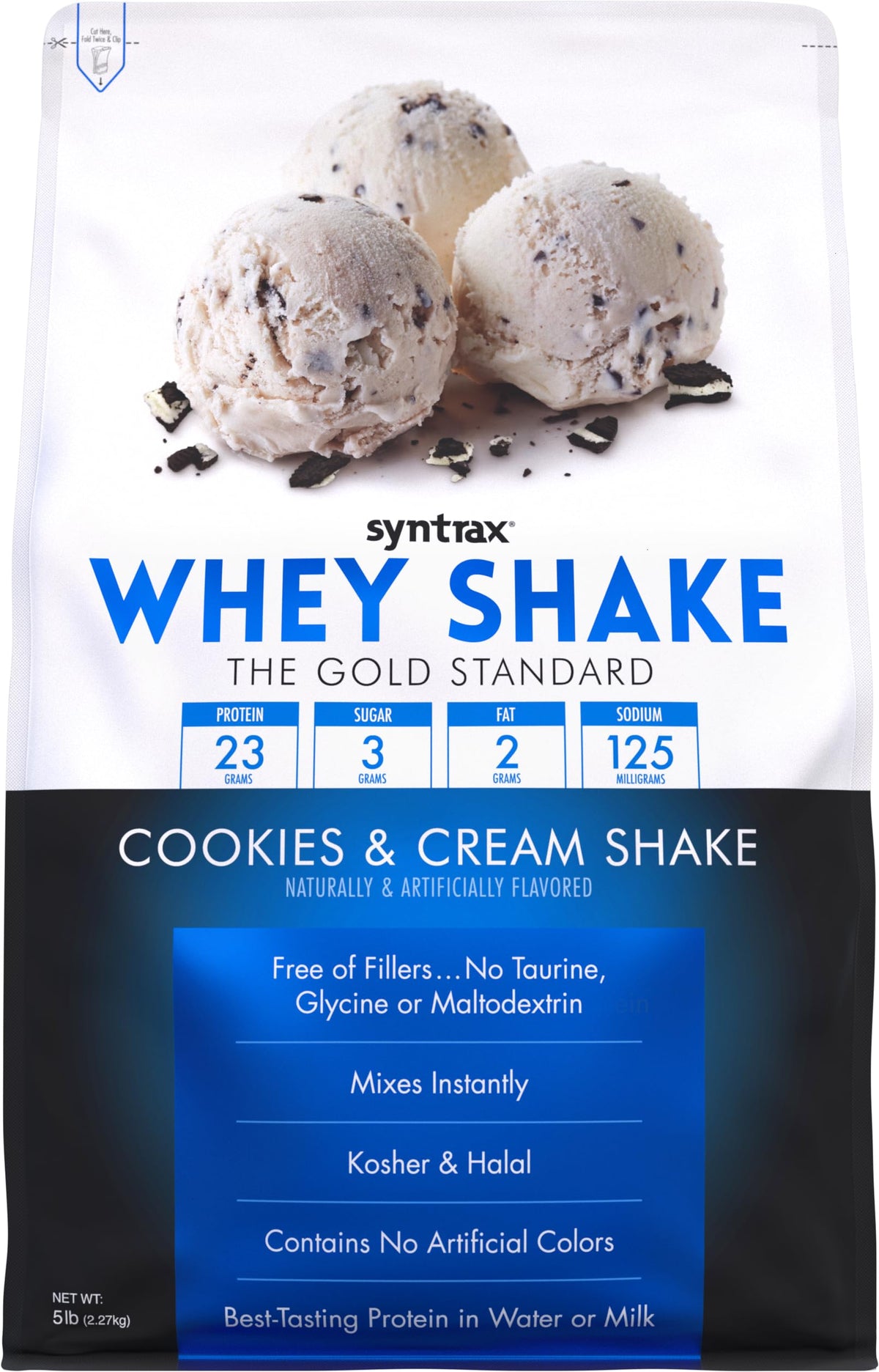 Whey Protein Powder Blend Cookies & Cream 5 lb G232