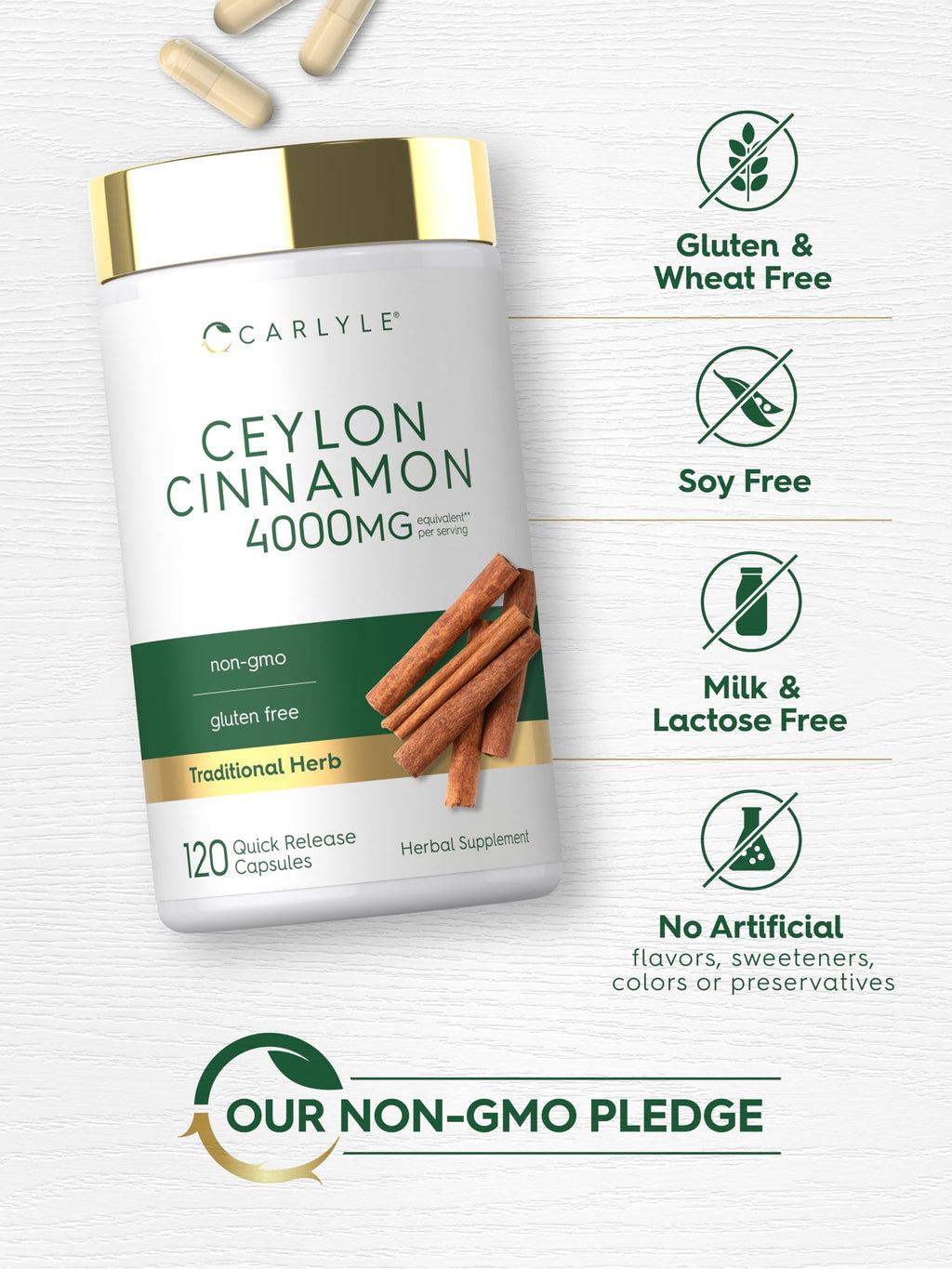 Cinnamon Capsules 120 Count H40613