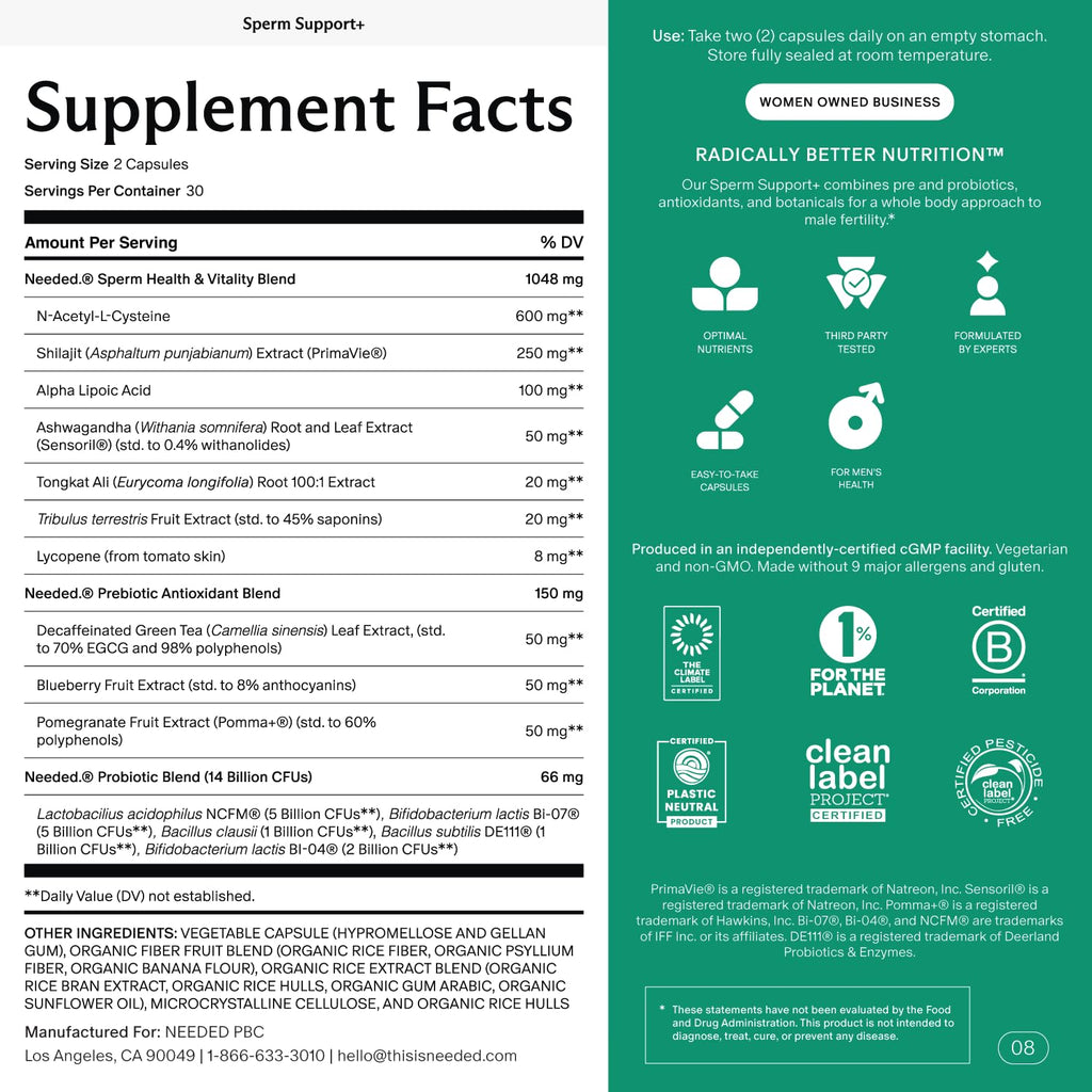 Sperm Support 60 Capsules F83766