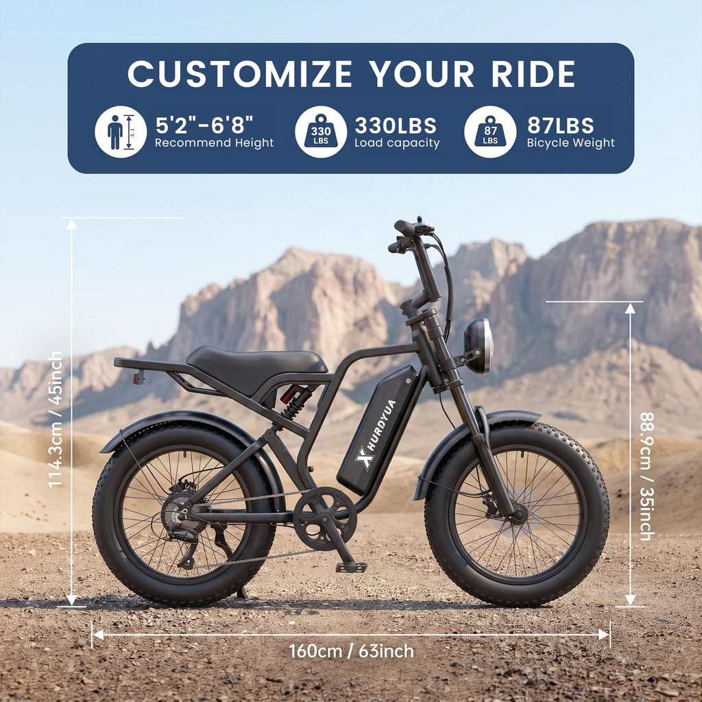 1500W Electric Bike with 48V 15Ah Removable Battery C8939