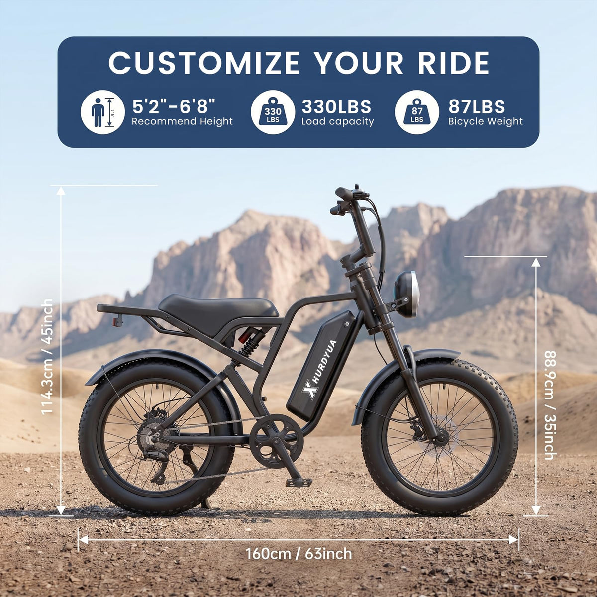 1500W Electric Bike with 48V 15Ah Removable Battery C8939