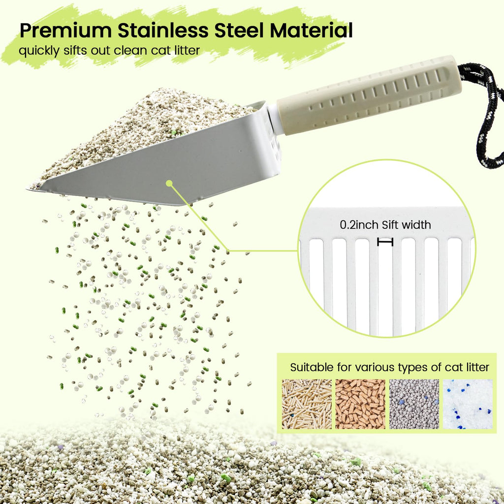 Stainless Steel Cat Litter Scoop with Holder M833117