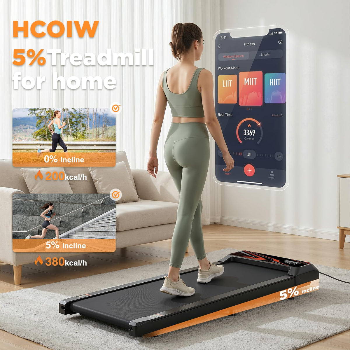 2.5HP Portable Compact Treadmill with Incline and Remote Y91438