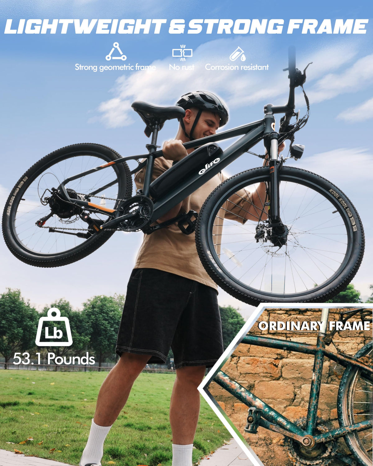 21-Speed 1200W Electric Bike with 48V 10.4Ah Removable Battery U40975