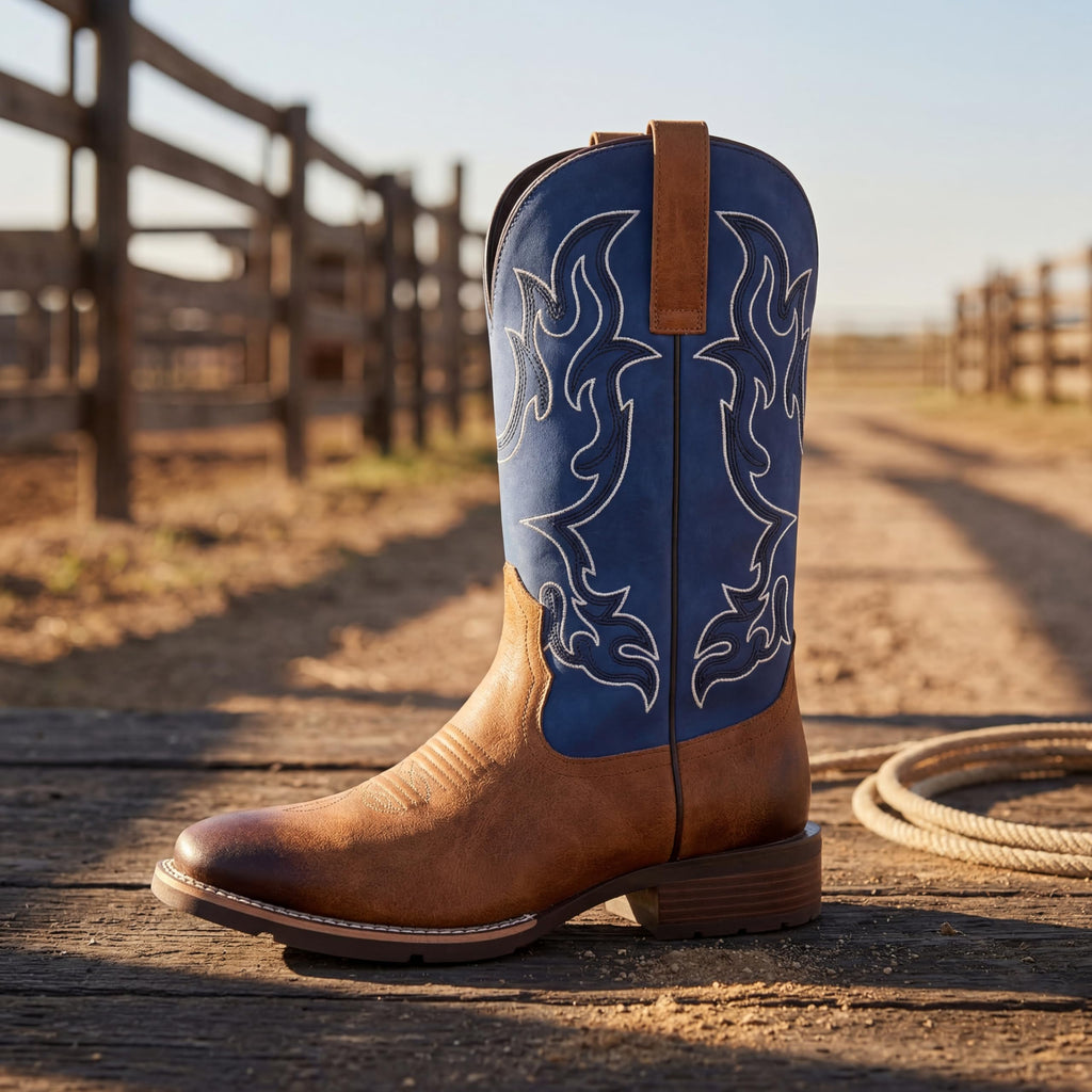 Men's Square Toe Western Pull-On Boots Z640849