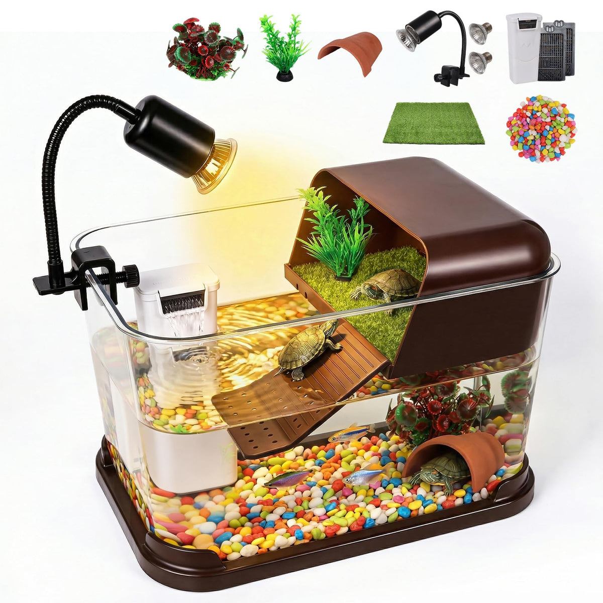 All-in-One Aquatic Turtle Aquarium Habitat P503