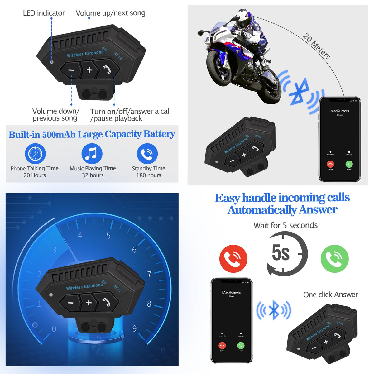 Bluetooth Modular Motorcycle Helmet DOT Approved Dual Visor V670