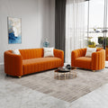 Orange Velvet 2-Piece Sofa B164632