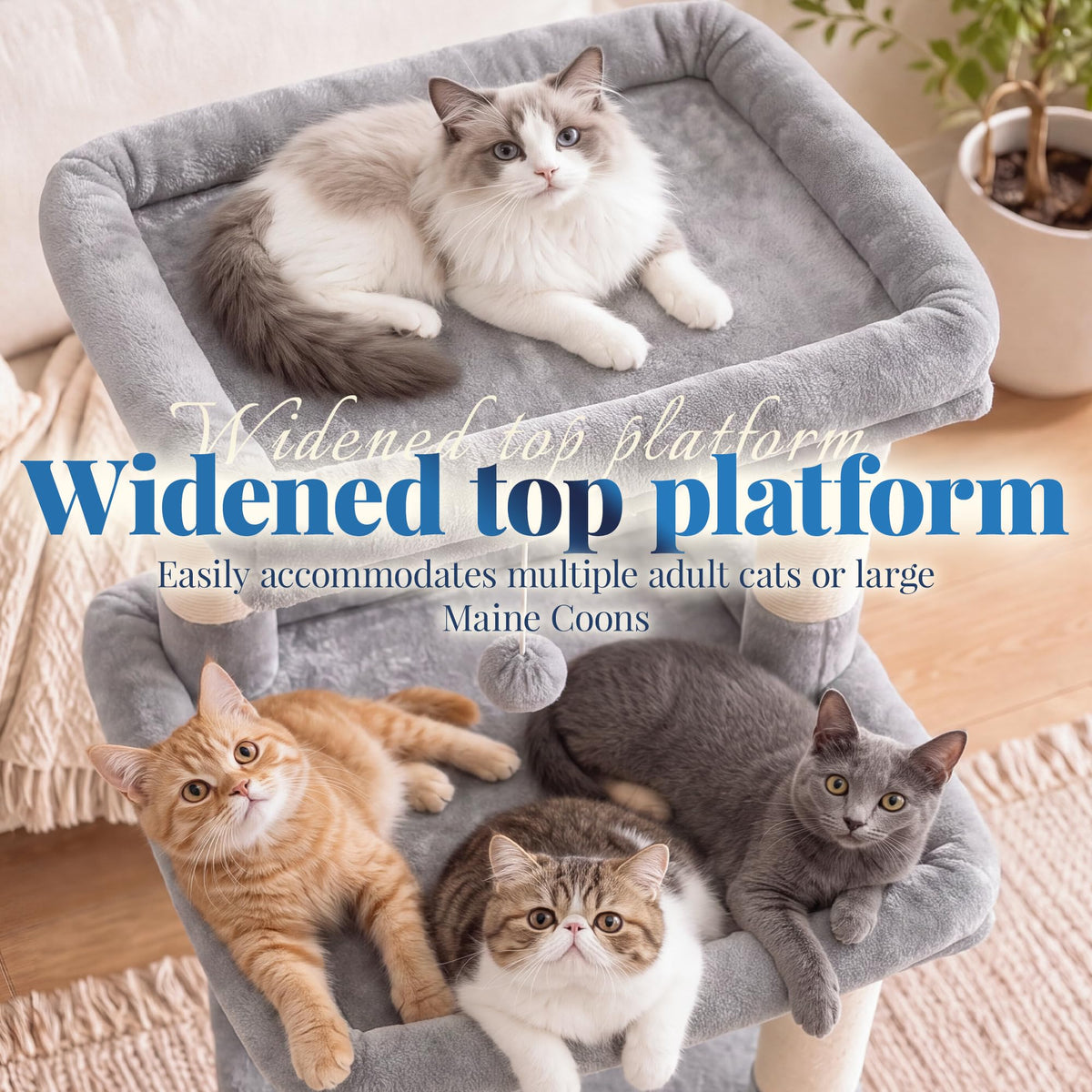 Cat Tree Tower with Extra Large Platform J69858
