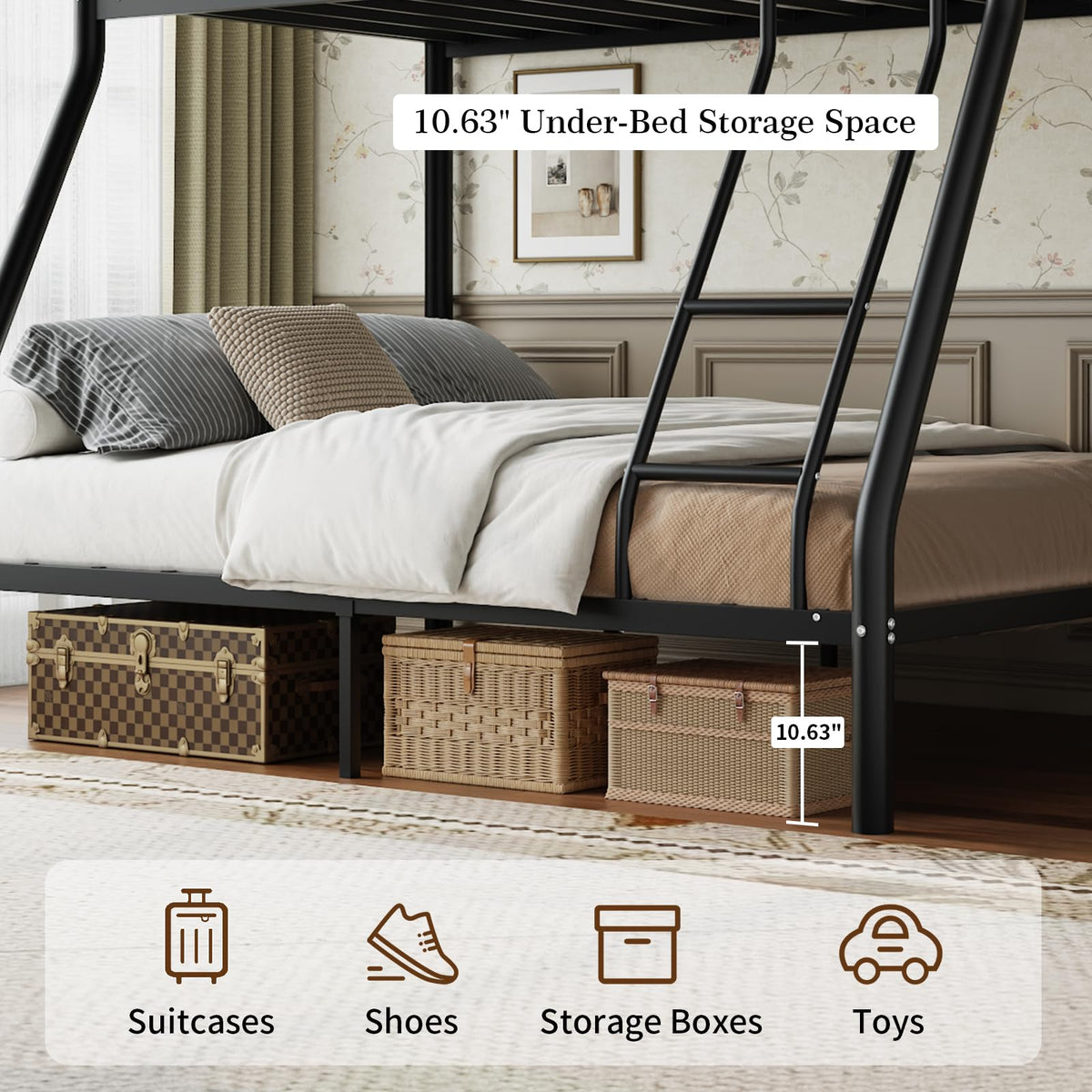 Twin Over Full Size Metal Bunk Beds R30907
