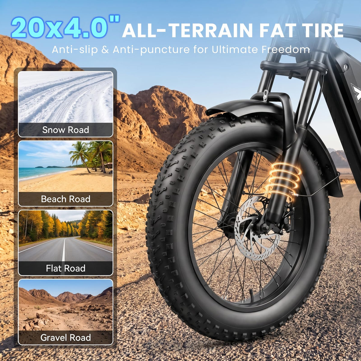 1500W Electric Bike with 48V 15Ah Removable Battery C8939