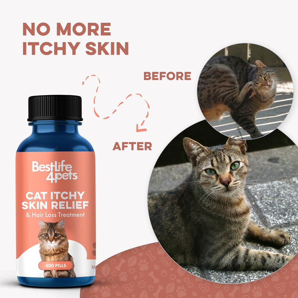 Cat Itchy Skin Relief & Hair Loss Treatment 400 Pills I3220