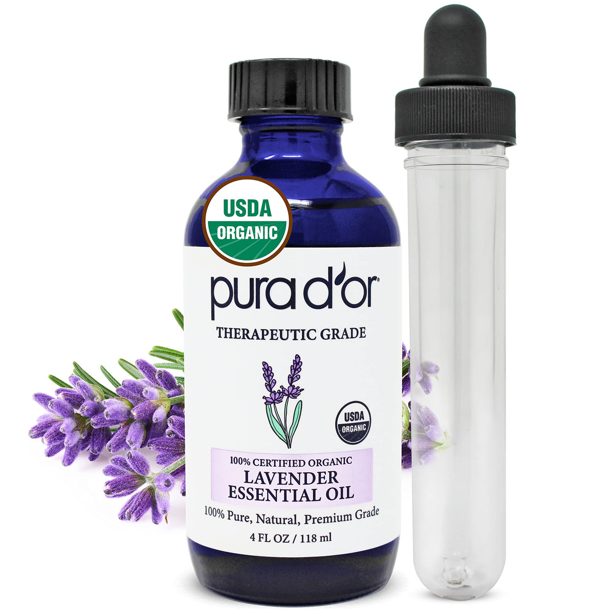 Organic Lavender & Rosemary Essential Oils Bundle 4oz Each T68480