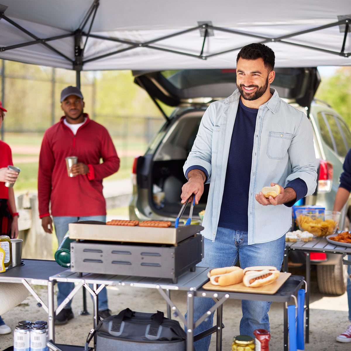 Portable Folding Cook Station with Heat Resistant Tabletop U3745