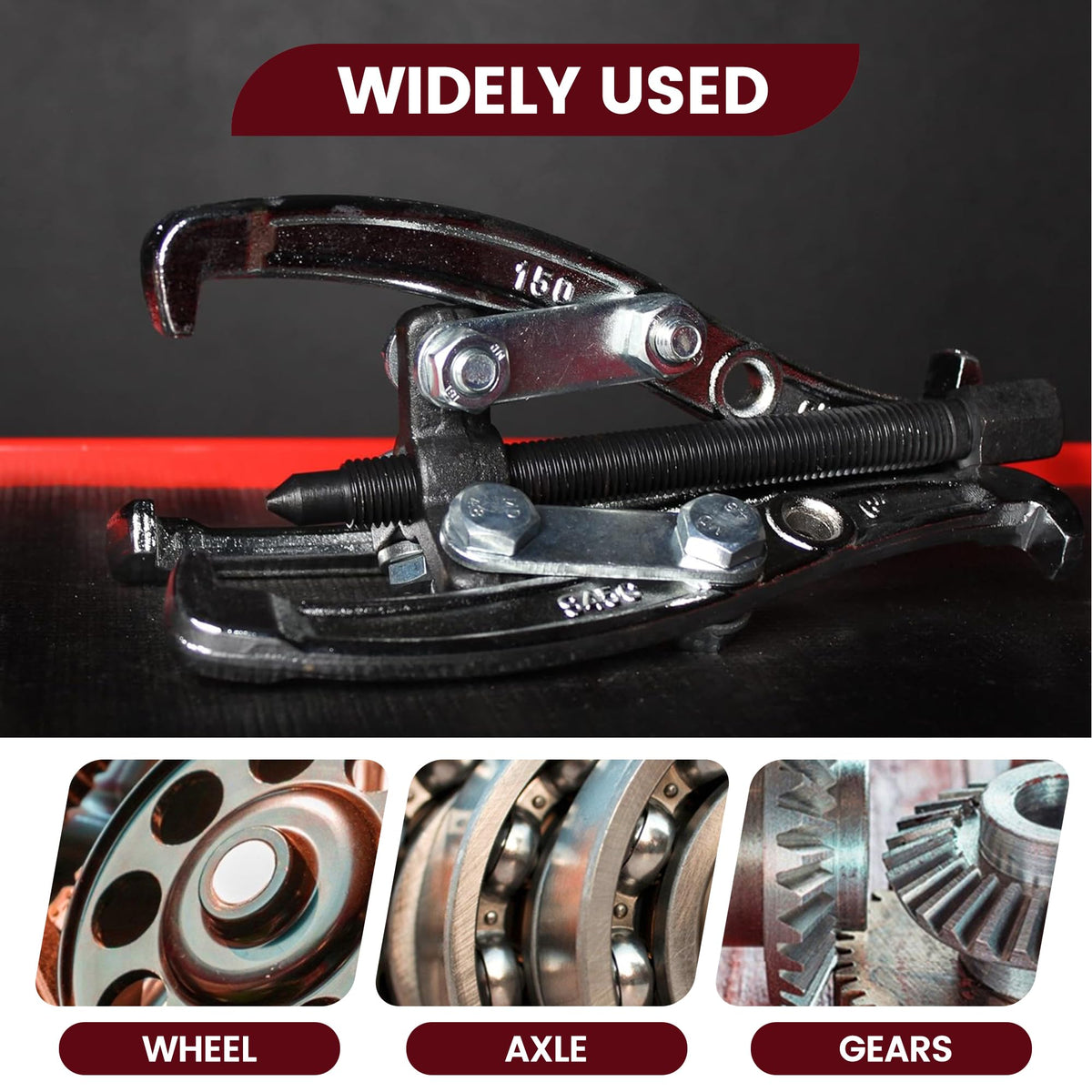 3 Jaw Gear Puller Set with Reversible Jaws Q464