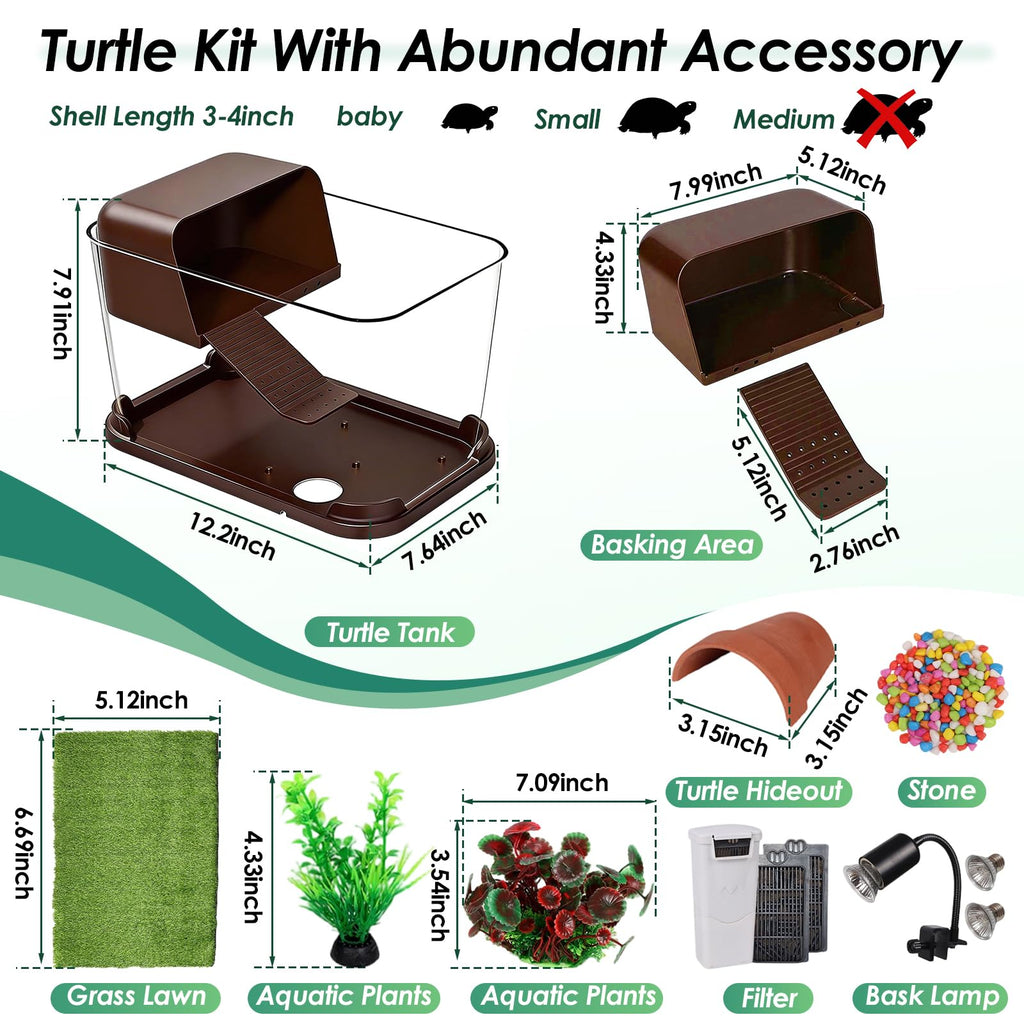 All-in-One Aquatic Turtle Aquarium Habitat P503