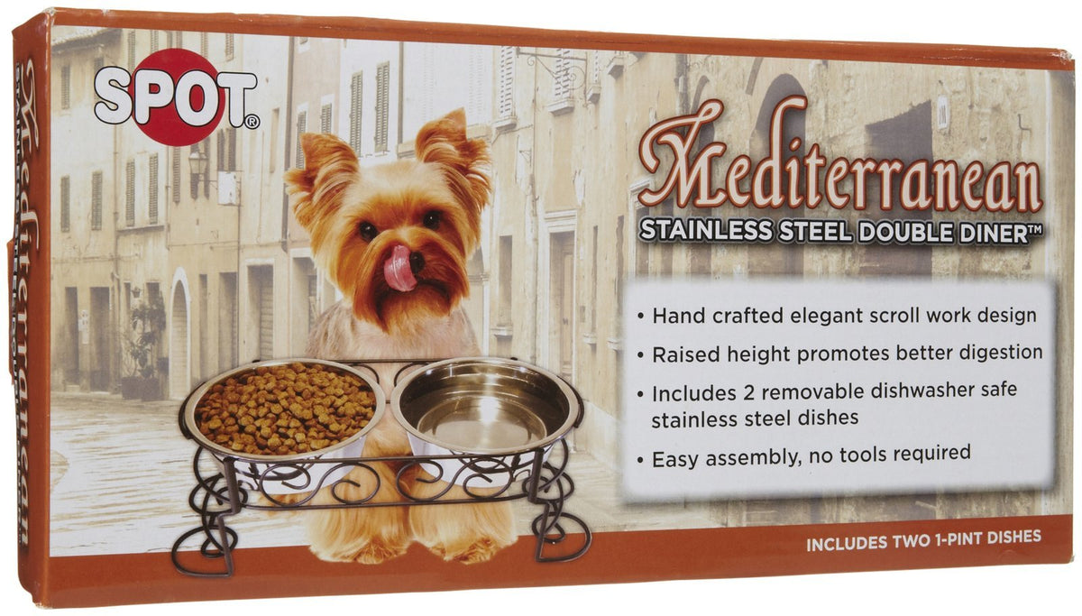 Elevated Dog Bowls with Stainless Steel Bowls Z7701