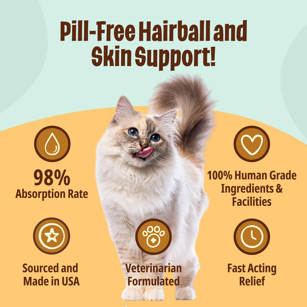 Cat Hairball Support Cod Liver Oil for Cats 30 Packets G495855
