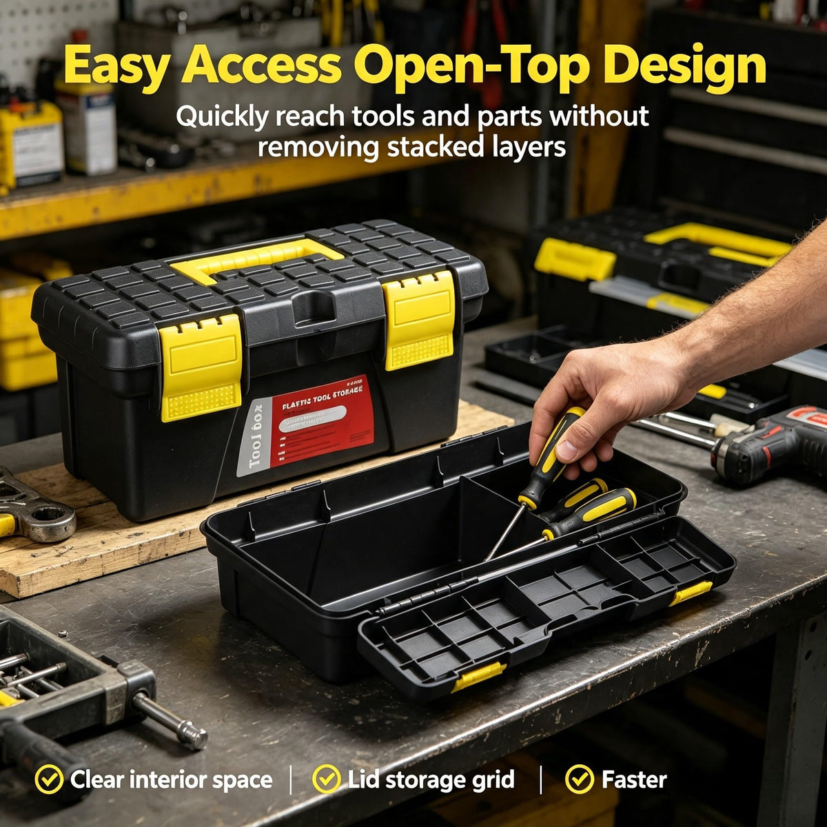 10 Inch Plastic Storage Tool Box I38102