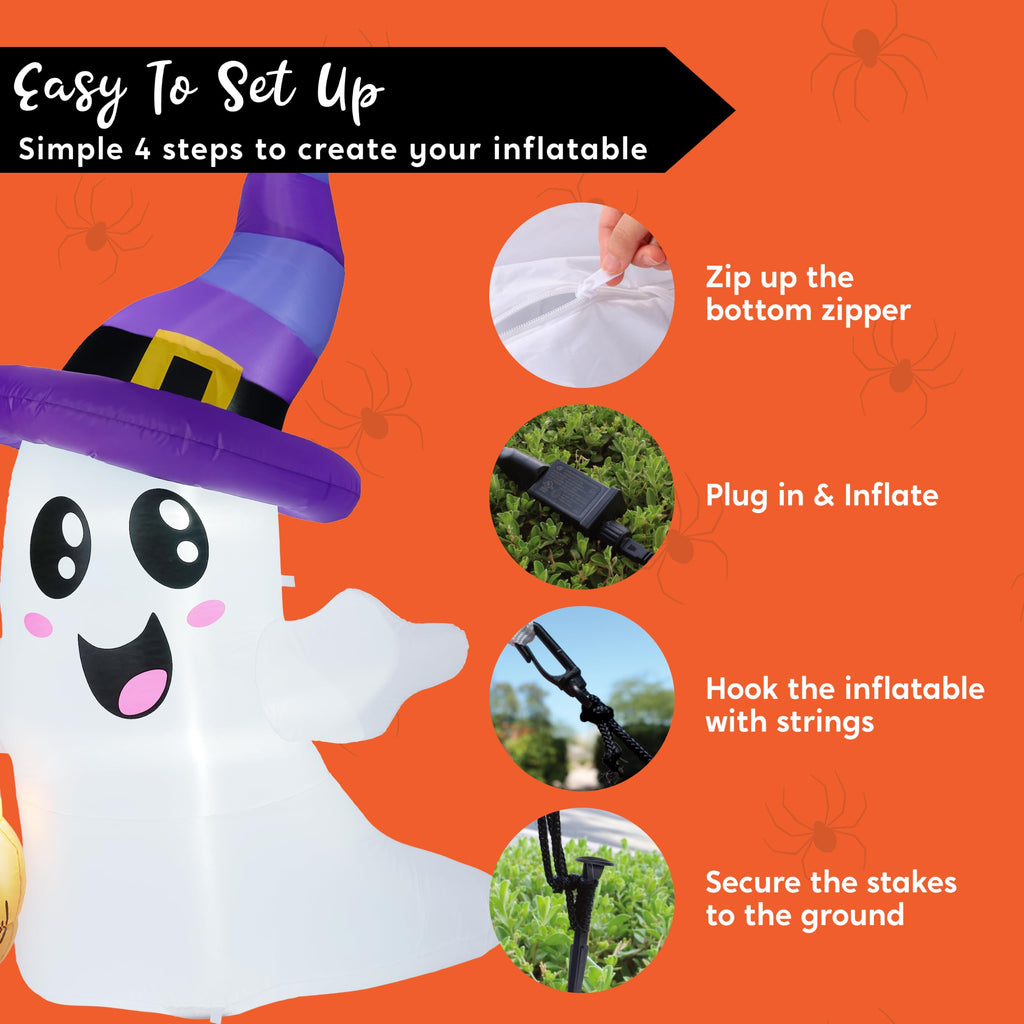 Halloween Inflatables Ghost Outdoor Decorations with LED D831