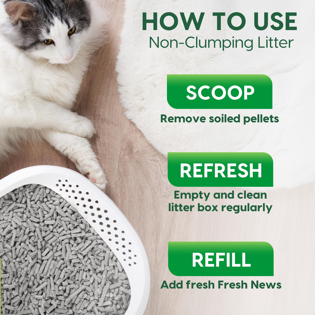 Recycled Paper Cat Litter, 12 Pound, Non-Clumping, Unscented U219