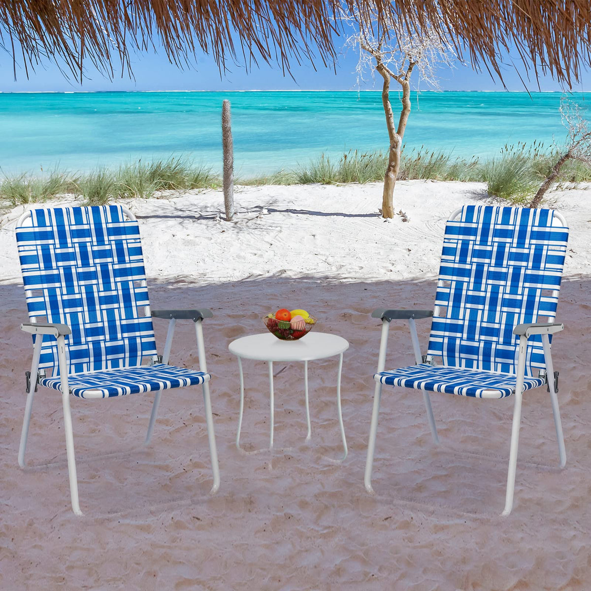Webbed Folding Chairs Set of 2 G5147