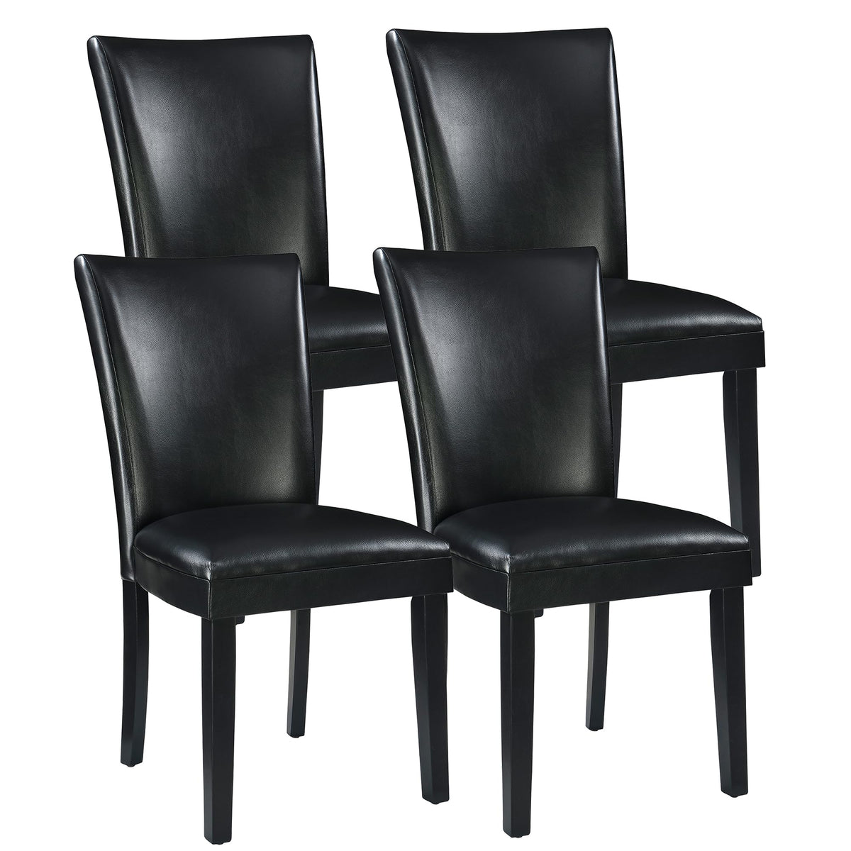 45 inch Round Glass Dining Table Set for 4 with Chairs I41644
