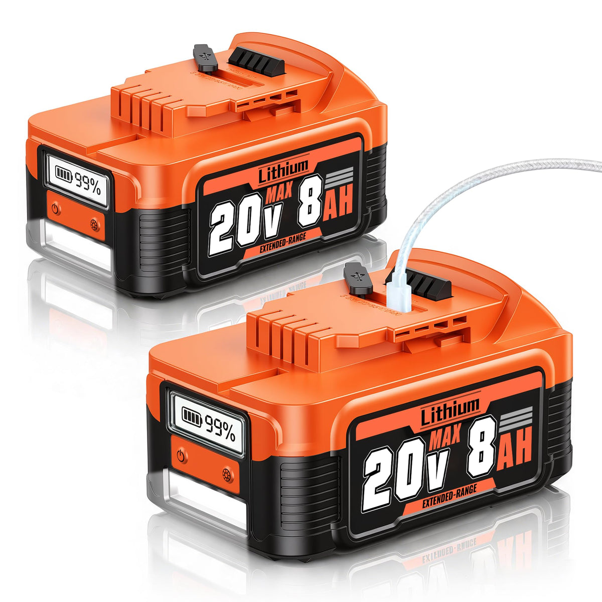8.0Ah Replacement Battery with LCD Screen X7225